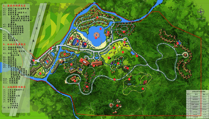 改造后的林丰温泉项目总平面图