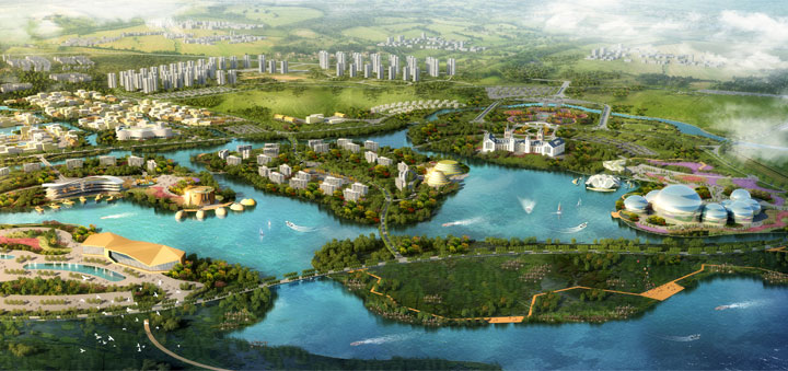 北京延庆野鸭湖国际度假区鸭湖小镇旅游规划效果图